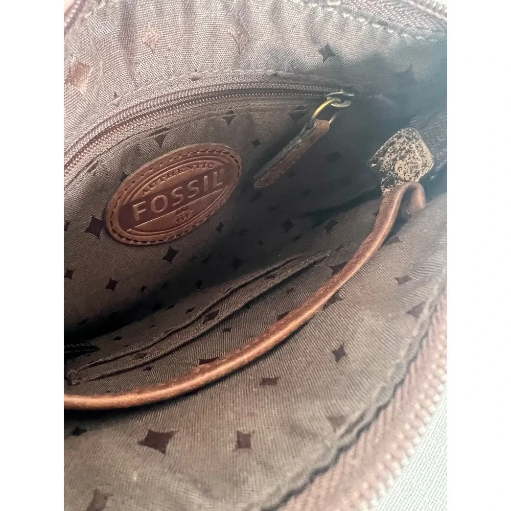 Fossil Crossbody Copper Tone Bag Brass Hardware